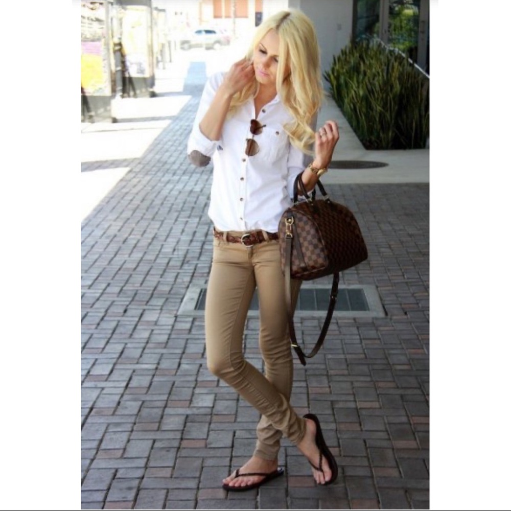 Khaki Ponte Pants